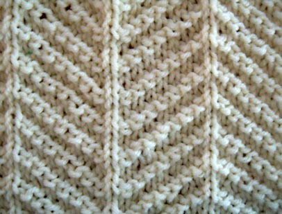 learn how to knit the herringbone texture stitch